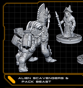 Alien Scavenger (on Feet)  & Pack Beast- Novus Landing