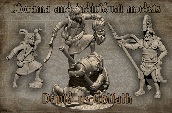 David vs. Goliath Diorama